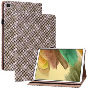 Voor Samsung Galaxy Tab A7 Lite T220 8.4 Kleur Weave Lederen Tablet Case met Houder (Brown)