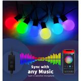 G40 Bulb Bluetooth Smart RGB String Lights Outdoor Decoration  Spec: 10m 50 LED's-Britse plug