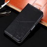 For Huawei P30 Lite Geometric Stitching Horizontal Flip TPU + PU Leather Case with Holder & Card Slots & Wallet(Black)