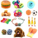 Rubber squeak speelgoed voor hond schreeuwen kip kauwen bot Squeaky Ball hond speelgoed tand slijpen  willekeurige kleur levering (squeak varken)