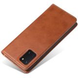 Voor Samsung Galaxy Note 10 Lite Fierre Shann PU Genuine Leather Texture Horizontale Flip Lederen case met Holder & Card Slots & Wallet(Bruin)