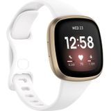 Voor Fitbit Versa 4 / Versa 3 / Sense Universal TPU Watch Band  Grootte: L (Wit)