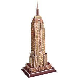 3 PCS 3D Puzzel Mini World Building Model Kinderen assembleren intellectuele speelgoed (Empire State Building)