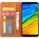 Knead Skin Texture Horizontal Flip Leather Case for OnePlus 6T  with Photo Frame & Holder & Card Slots & Wallet(Brown)