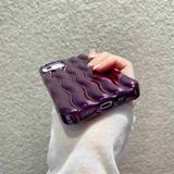 Voor iPhone 14 Pro Max Plating 3D Water Wave Textuur Telefoonhoes (Goud)