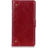 For Samsung Galaxy S30 Ultra / S21 Ultra Copper Buckle Nappa Texture Horizontal Flip Leather Case with Holder & Card Slots & Wallet(Wine Red)