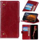 For Samsung Galaxy S30 Ultra / S21 Ultra Copper Buckle Nappa Texture Horizontal Flip Leather Case with Holder & Card Slots & Wallet(Wine Red)