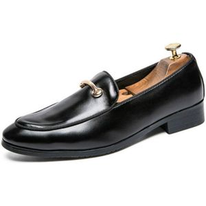 Puntige set mannen lederen schoenen  grootte: 38 (lederen oppervlak zwart)