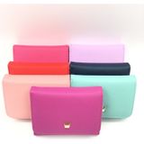 Short Mini Women Wallets Crown Decorated Fold PU Leather Coin Purse Card Holder(Red)