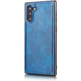 DG.MING Crazy Horse Texture Flip Detachable Magnetic Leather Case with Holder & Card Slots & Wallet for Samsung Galaxy Note 10(Blue)