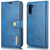 DG.MING Crazy Horse Texture Flip Detachable Magnetic Leather Case with Holder & Card Slots & Wallet for Samsung Galaxy Note 10(Blue)