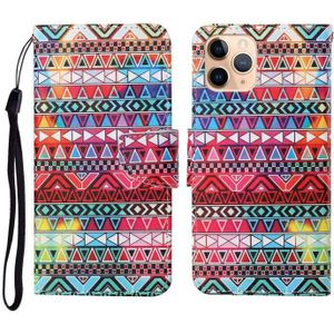 For iPhone 11 Pro Max Painted Pattern Horizontal Flip Leathe Case(Tribal Ethnic Style)