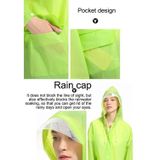 Fashion Adult Lightweight EVA Transparent Frosted Raincoat Big Hat With Pocket Size: XL(Yellow)