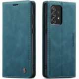 For Samsung Galaxy A73 5G CaseMe 013 Multifunctional Horizontal Flip Leather Phone Case(Blue)