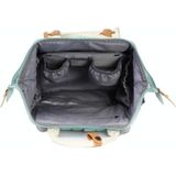 Portable Double-Shoulder Large-Capacity Mother And Baby Bag Diaper Bag  Size: One Size(Green Creamy-white)