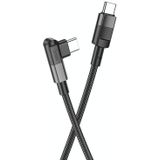 HOCO U108 100W USB-C / TYPE-C tot USB-C / Type-C PD-oplaadgegevenskabel  kabellengte: 1.2m