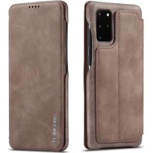 For Samsung Galaxy S20 FE LC.IMEEKE Hon Ancient Series Horizontal Flip Leather Case with Holder & Card Slot(Coffee)