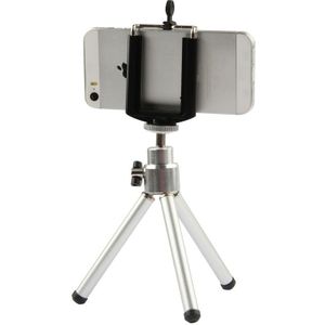 Portable 360 Degree Rotating Tripod  For iPad  iPhone  Galaxy  Huawei  Xiaomi  LG  HTC and Other Smart Phones(Silver)