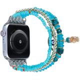 Oogschalen ketting horlogeband voor Apple Watch Series 7 41 mm / 6 & SE & 5 & 4 40mm / 3 & 2 & 1 38 mm