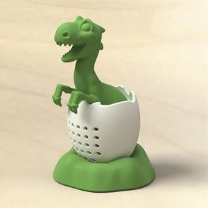 2 PCS Dinosaur Baby Silicone Tea Strainer(Lucky Green)