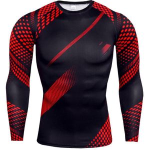 Mens Quick Dry Casual Sweatshirt Slim Round Neck Long Sleeve  Size: S(TC172 Dot Red)