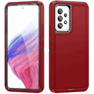 Voor Samsung Galaxy A53 Life waterdichte robuuste telefoonhoes (rood + zwart)