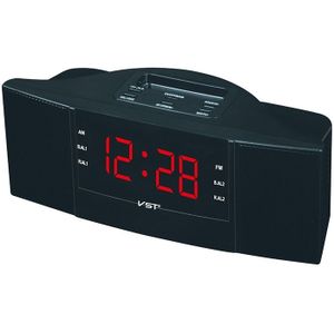Clock Controlled Radio LED Clock AM / FM Digital Gift (Red)