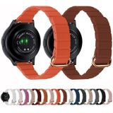 Voor Samsung Galaxy Watch3 45mm 22mm magnetische gesp lederen horlogeband (rosé goud + donkerbruin)