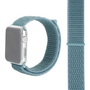 Simple Fashion Nylon Watch Strap for Apple Watch Series 5 & 4 40mm / 3 & 2 & 1 38mm  with Magic Stick(Lake Blue)