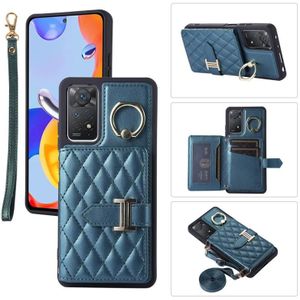 Voor Xiaomi Redmi Note 11 Pro 4G Horizontale kaarttas Ringhouder Telefoonhoes met Dual Lanyard