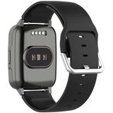 For Xiaomi Haylou Solar LS02 / LS01 Silicone Strap A  Size: 19mm(Black)