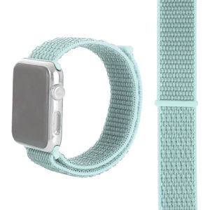 Simple Fashion Nylon Watch Strap for Apple Watch Series 5 & 4 40mm / 3 & 2 & 1 38mm  with Magic Stick(Grey Green)