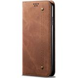For iPhone 6 Plus / 6s Plus Denim Texture Casual Style Horizontal Flip Leather Case with Holder & Card Slots & Wallet(Brown)