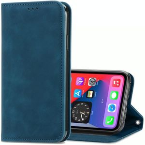 Retro Skin Feel Business Magnetic Horizontal Flip Leather Case with Holder & Card Slots & Wallet & Photo Frame For iPhone 12 mini(Blue)