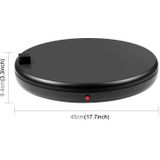 PULUZ 45 cm afstandsbediening Instelsnelheid Roterende draaitafel Displaystandaard met stopcontact  zwart  belasting 100 kg (UK-stekker)