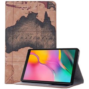 Map Texture Horizontal Flip Leather Case for Galaxy Tab A 8 (2019) P200 / P205  with Holder & Card Slots & Wallet  Random Texture Delivery