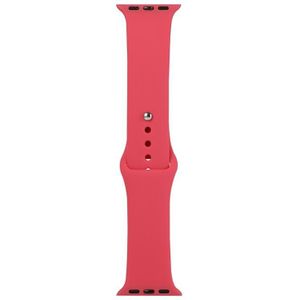For Apple Watch Series 6 & SE & 5 & 4 44mm / 3 & 2 & 1 42mm Silicone Watch Replacement Strap  Long Section (Men)(Hibiscus Pink)
