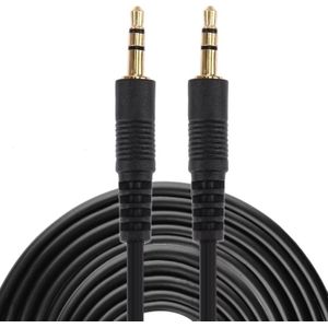 Aux Cable  3.5mm Male Mini Plug Stereo Audio Cable  Length: 10m (Black + Gold Plated Connector)
