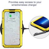 Shockproof Waterproof Dustproof Metal + Silicone Phone Case with Screen Protector For iPhone 13 Pro(Yellow)