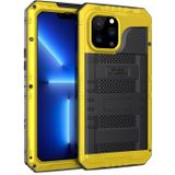 Shockproof Waterproof Dustproof Metal + Silicone Phone Case with Screen Protector For iPhone 13 Pro(Yellow)