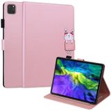 Voor iPad Pro 11 2022 / 2021 / 2020 Cartoon gesp lederen slimme tablet hoes (rosé goud)