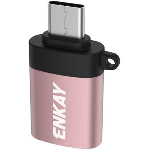 ENKAY ENK-AT101 Aluminium Alloy USB-C / Type-C to USB 3.0 OTG Data Adapter Converter(Rose Gold)