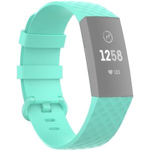 22mm Color Buckle TPU Wrist Strap Watch Band for Fitbit Charge 4 / Charge 3 / Charge 3 SE(Green)