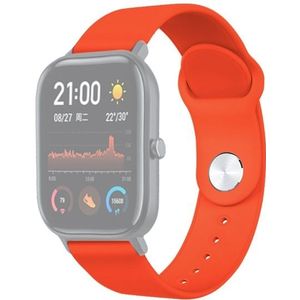 22mm voor Huami Amazfit GTS Siliconen vervangende band horlogeband (oranje)