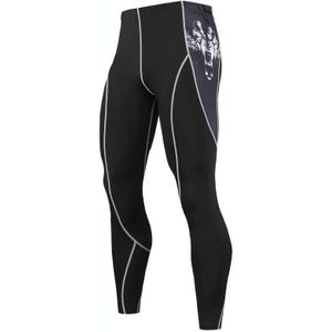 Mens Tight Sweatpants Quick Dry Cycling Long Pants  Size: S(Wolf Printing)