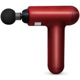 6 Gears Mini Fascia Gun Massage Gun Electric Fitness Massager  Specification: Key File  Without Bag (Red)