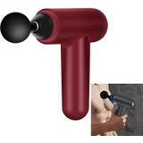 6 Gears Mini Fascia Gun Massage Gun Electric Fitness Massager  Specification: Key File  Without Bag (Red)