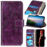 Voor Wiko Y82 Retro Crazy Horse Texture Horizontale Flip Lederen Case (Purple)