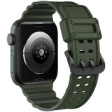 Waterdichte siliconen horlogeband met dubbele gesp voor Apple Watch-serie 8 & 7 41 mm / SE 2 & 6 & SE & 5 & 4 40 mm / 3 & 2 & 1 38 mm