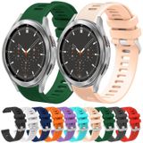 Voor Samsung Galaxy Watch4 Classic 46mm 20mm Twill Effen kleur siliconen horlogeband